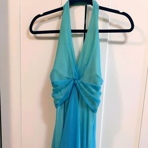 Long Summer Gown, blue and green